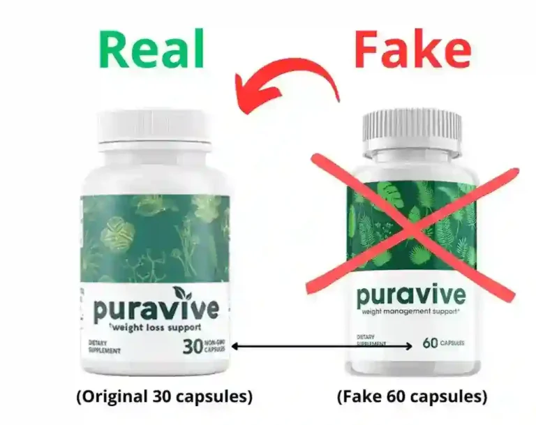puravive real & fake bottle