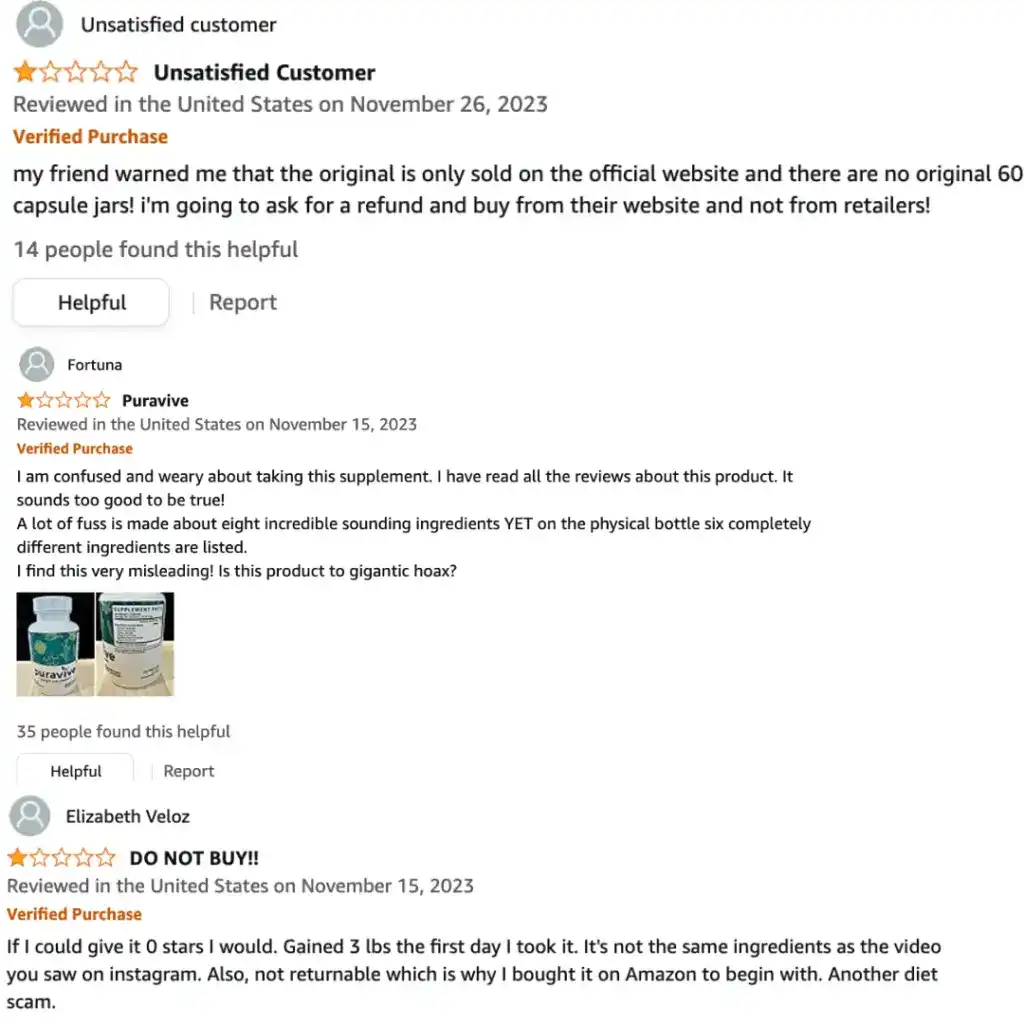 puravive reviews complaints scam 